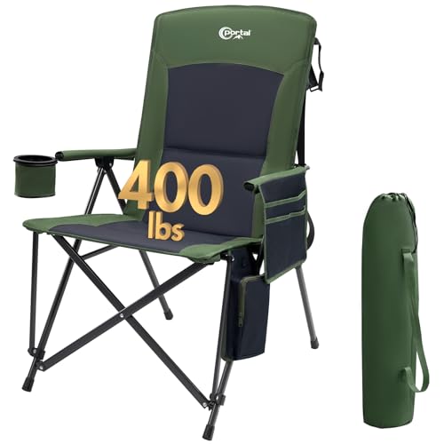 Portal 400 LBs Heavy Duty Camping Chairs for Adults, 23' W...