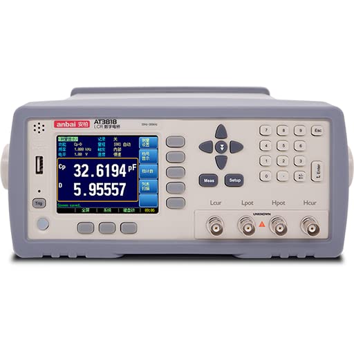 AT3818 Precision LCR Meter 10Hz-300kHz (Resolution 0.001Hz) with -2.5V-+2.5V DC BIAS