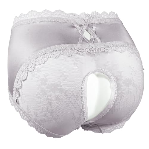 Cadiwe Femboy Sissy Purple Mens Pouch Panties Men's Hipster Panty Lace Bikini Briefs Lingerie Underwear For Men-Manties-(Purple-Open-XL)