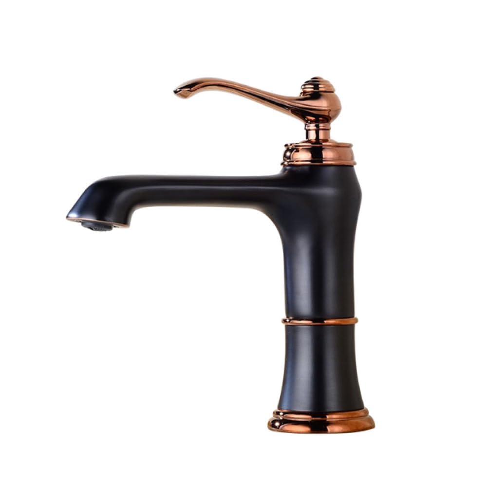 Mitigeur de lavabo haut rétro antique avec robinet eau chaude froide
