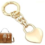 Photo Gallery muorruo portachiavi a forma di cuore dorato, accessori per borse da donna, portafogli, catena charm, regalo Photo Gallery muorruo portachiavi a forma di cuore dorato, accessori per borse da donna, portafogli, catena charm, regalo