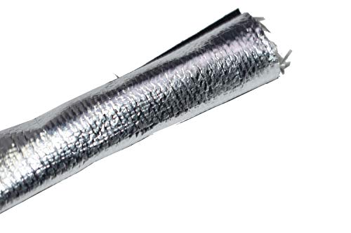 A-Team Performance - 010457 Heat Shroud Aluminized Sleeving - For Ultimate Heat Shield Protection Barrier - With Hook And Loop Closure Design 1/2" X 36" (3Ft) #TOP6