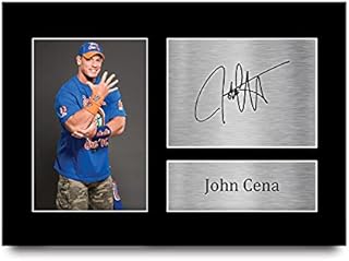 HWC Trading John Cena Gift Signed A4 Printed Autograph WWE Gifts Wrestling Print Photo Picture Display