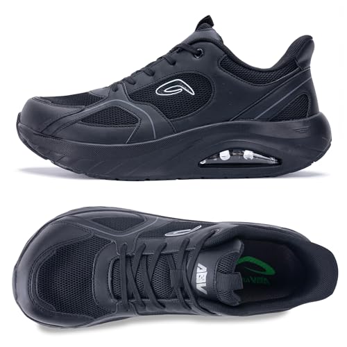 Wide Toe Box Arch Support Walking Shoes for Men | Orthotic Plantar Fasciitis Tennis Sneakers | Slip On Athletic Running Shoes