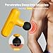 HEYCHY Mini Massage Gun Deep Tissue, Handheld Portable Mini Travel Size Percussion Deep Tissue Massager with 4 Attachments & 5 Speeds, Ideal Gift for Men & Women, Yellow