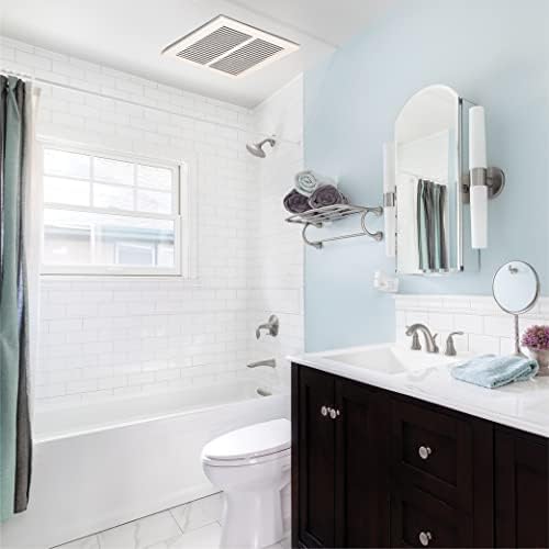 Image of Homewerks 299650A Bathroom Fan Ceiling Mount Exhaust Ventilation, 2.0 Sones, 70 CFM, White