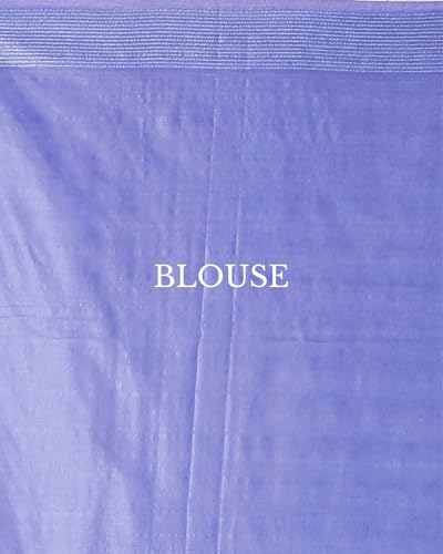 Indiehaat blue handloom silk saree in katan silk – image 6