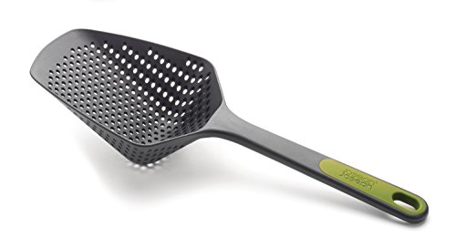 Joseph Joseph Scoop Plus Cucchiaio Scolapasta, scola e servi, resistente al calore fino a 200°C, lavabile in lavastoviglie, verde, grande