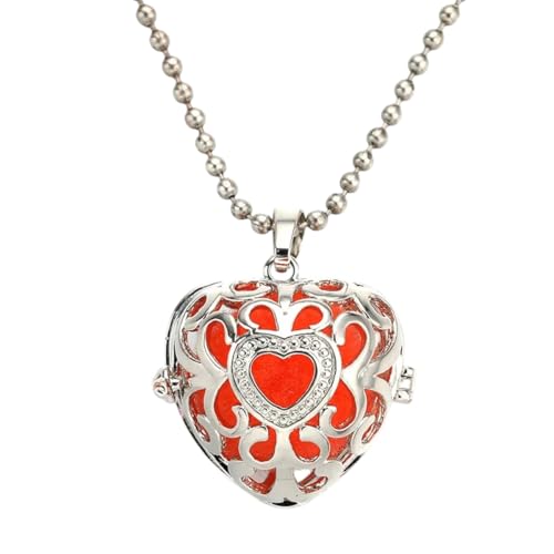 New 2026 Mexico Chime 1Pcs Heart Shaped Hollow Aromatherapy Cage Ball Essential Oil Diffuser Perfume Lockets Pendants Without Chain Jewelry Fashion Accessories Creative Gift