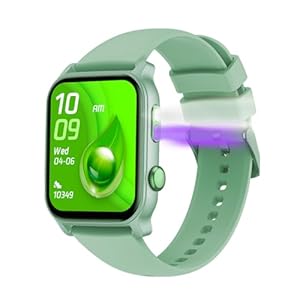 QTLLBT 8-Language Translation smartwatch Bluetooth Call (Answer/Make Call) Flashlight 300MAH Fitness Tracker IP68 Waterproof 100 Sports Heart Rate Monitor for Android iPhone Women smartwatch (Green)