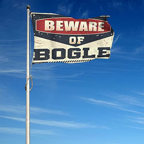Drapeau Beware of Bogle grand format textile mural durable