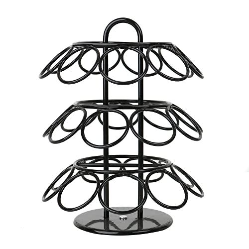 K Cup Holder, Coffee Pod Holder For Keurig, Zecenn Coffee Pod Organizer Carousel For K-Cups Coffee Pods Storage Rack Compatible With Keurig Pods And Dolce Gusto, Holds 27 Pods, 360-Degrees Rotating, Sturdy Metal -Black #TOP6