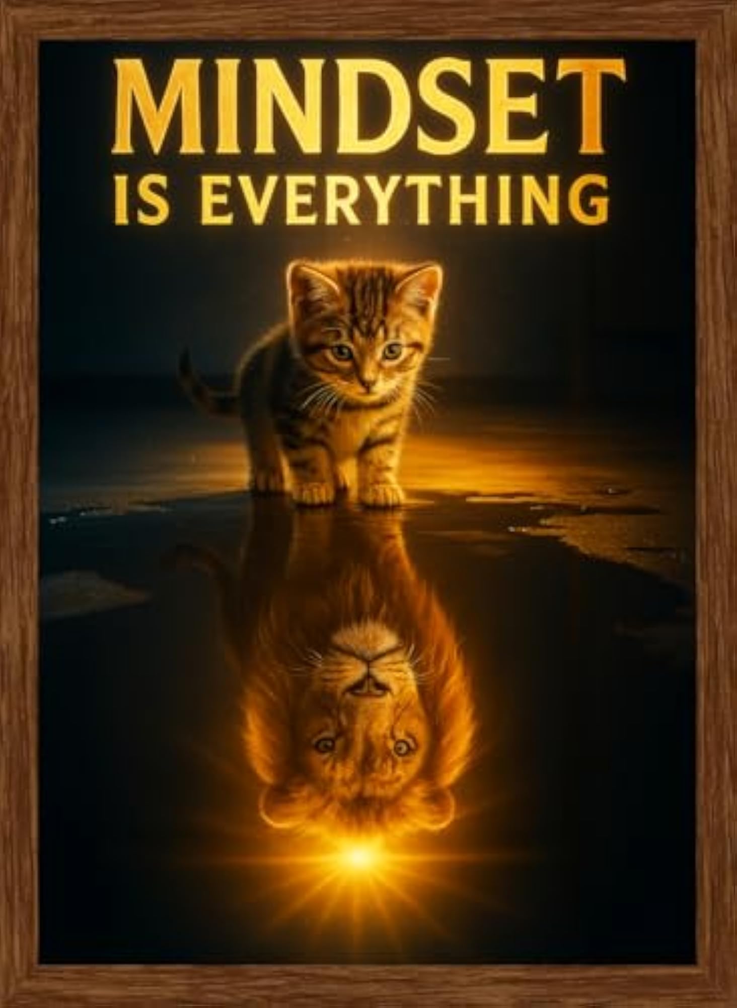 Mindset is Everything Motivational Quotes Wall Frame