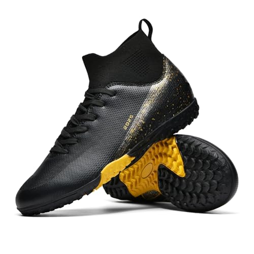 TOPSFEBA Soccer Cleats for Mens Womens Indoor Soccer Shoes Unisex Baseball Turf Shoes Youth Rugby Shoes Adult AG FG TF Football Boots Wide Training Sneaker (2309 HEI TF_40)