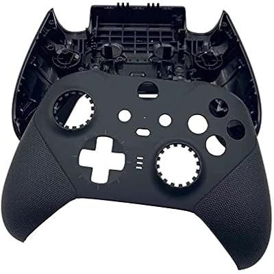 JMXLDS New Replacement Front Back Faceplate Plates Top & Bottom Panel Housing Shell Case Cover for Xbox One Elite Series 2 Wireless Controller - Black