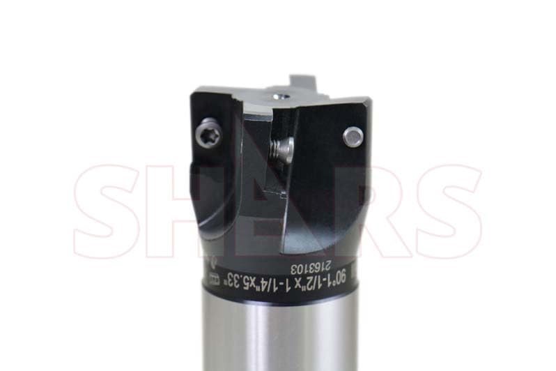Image of Shars 1-1 /2 inch 90 Degree Indexable End Mill with 4 PCS of APKT 1604 Insert 404-2868W+404-6541(4) P[