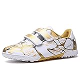 SahilXtore Fußballschuhe Kinder FG/AG ohne Stollen Fußballschuhe Jungen Mädchen Low Top Professionelle Soccer Athletics Trainingsschuhe Kunstrasen Firm Ground Fußball Stiefeletten Wettkampf