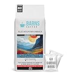 Barns Coffee - Blue Mountain Jamaica - Quick Brew - Ground Bags Made From Arabica Coffee Beans - Pack of 1 Contains 60 Bags