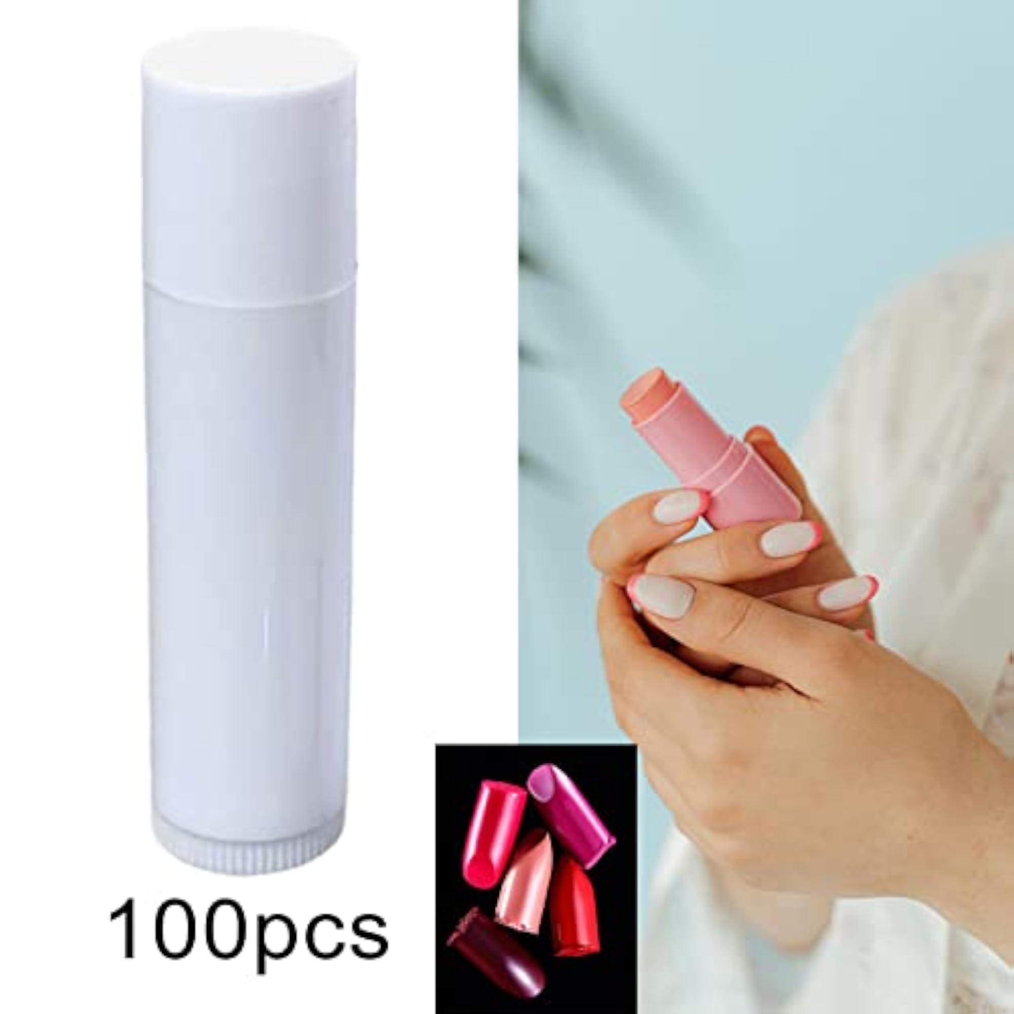 100x Lip Gloss Tubes DIY Mini for Valentine's Day