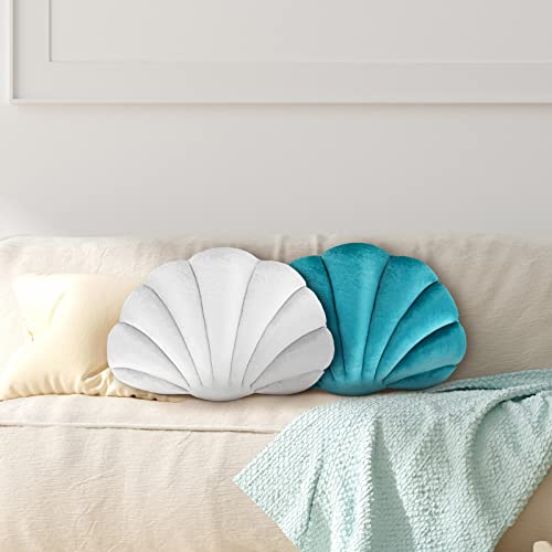 Qunclay WV-QUNCLAY-4447 2 Pcs Seashell Pillow Soft Seashell Shaped Accent Throw Pillows Cute Decorative Pillow Cushion thumb #6