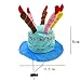 JZK Terciopelo Azul Juguete de Gorro de cumpleaños Diseno Velas Pastel para...