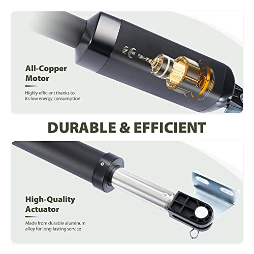 Co-Z Dual Swing Gate Opener, Electric Auto Dual Gate Motor With Wireless Remote Control, Driveway Automatic Gate Operators Complete Hardware Kit For 650Lb Or 18Ft Swing Gate, Fence, Garage Door #TOP3