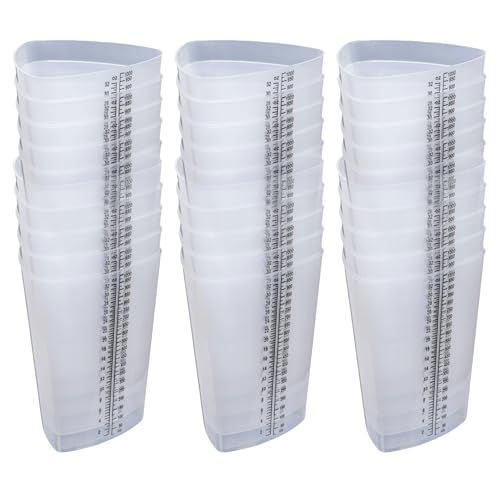 image for Vakly Plastic Graduated Triangular Intake Output Container [30 Pack] 3