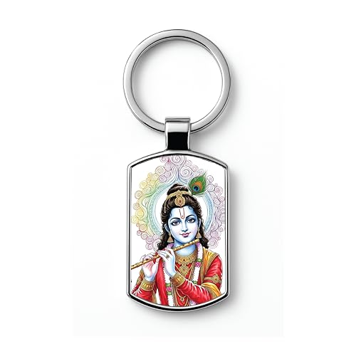 Image of Stylish Metal Keychains with Permanent Glossy Print - Inspirational Quotes & Spiritual Designs - Perfect Key chains for loved ones, Personal Use, Gifts & Return Gifts