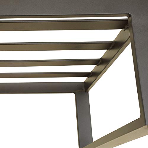 Lokatse Home 3-Piece Patio Furniture Outdoor Conversation Set Sectional Corner Sofa Metal Steel Couch Armrest Chair And Side Coffee Table, Grey #TOP4