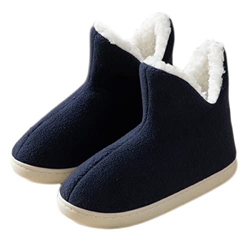 AUXDIQ Zapatillas de Estar por Casa Invierno Hombre Mujer Cálido Pantuflas Botas Interior Antideslizante Cover