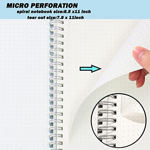 Soilhq Spiral Notebook,8.5" X 11" Dotted Journal Notebook,4Pack A4 Dot Grid Notebook,5 Mm Dotted Paper 80 Sheets/160 Pages For School, Office, Artist Writing Drawing #TOP4
