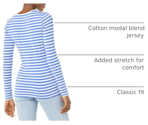 Image of Amazon Essentials Women's Regular-Fit Long-Sleeve Crewneck T-Shirt (Available in Plus Size)