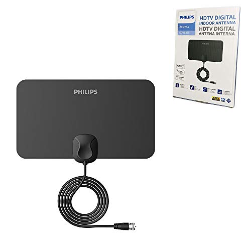 Antena Philips Digital Interna Slim Full Hdtv 4K Para TV e Receptor
