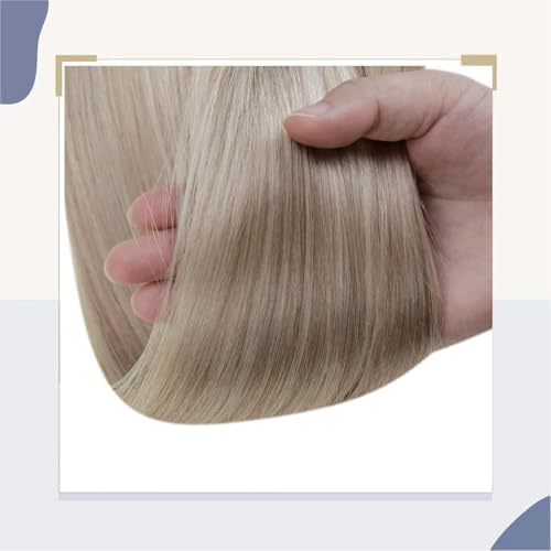 LaaVoo Ponytail Extensions Human Hair Blonde Ponytail Extensions for Women Blonde Highlight Hair Extensions Ponytail 16 Inch 80g — view 8