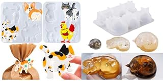 Bundle Set of Hilarious Cat Resin Molds and Pet Memorial Statue Resin Molds