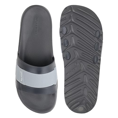 Image of URJO PURE-51 Men's Sliders /Slippers Lightweight Super Flexible Arch Support Durable Anti Skid & Stylish Dailywear Sliders /Slippers for Men (URJO by Welcome)