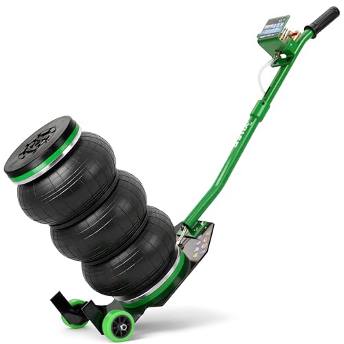Cric pneumatique 3,5T - Cric à air 130-430 mm - Cric à air comprimé avec télescopique 5 fois & soupape de sécurité EU - Cric pneumatique pour atelier & changement de pneu - Stix