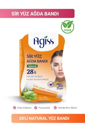 Sir Yüz Ağda Bandı 28'li Natural Aloe Vera Etkili