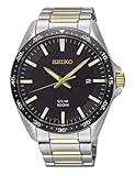 Seiko Men's Solar SNE485 Silver Stainless-Steel Japanese Quartz Dress Watch