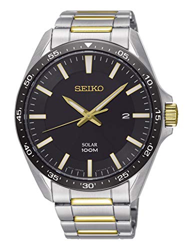 Seiko Men's Solar SNE485 Silver Stainless-Steel Japanese Quartz Dress Watch