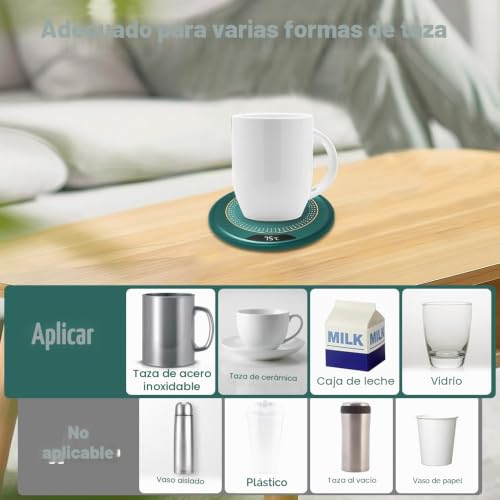 Miniatura 4 de Mizikuu Calentador De Tazas De Café, Calentador Eléctrico De Velas Con 3 Ajustes Temperatura Calentador De Bebidas De Desconexión Automática Para Café, Bebidas,Leche