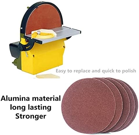 FEIHU 30 sztuk samoprzylepnych krążków czerwonych, Ø 200 mm, ziarnistość 5 x P60, P80, P120, P180, P240, P320, do szlifierek taśmowych, szlifierek talerzowych, szlifierek talerzowych, papierów