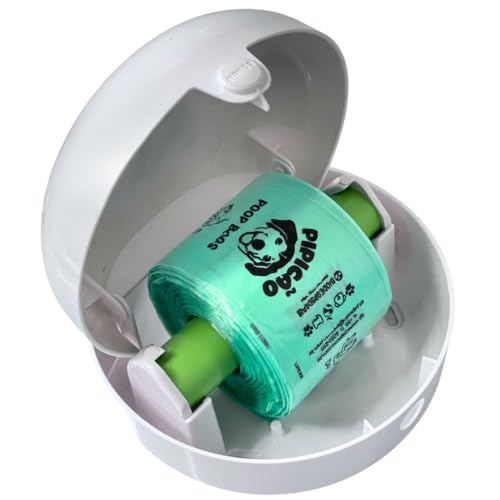 Suporte Redondo Branco Com 250 Saquinhos Coletor de Fezes Pipicão