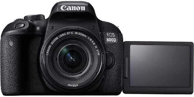 Canon EOS Rebel 800D / T7i DSLR Camera with 18-55 4-5.6 is STM Lens (1895C002), 4K Monitor, Pro Mic, Pro Headphones, 2 x 64GB Memory Card, Color Filter Kit, Case + More