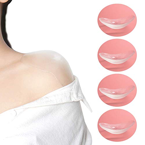 Preisvergleich Produktbild SQYX silikon Schulterpolster,Schulterpolster selbsthaftend Selbstklebende Wiederverwendbare,geeignet für rutschige Schultern, schmale Schultern (Silicone transparent)