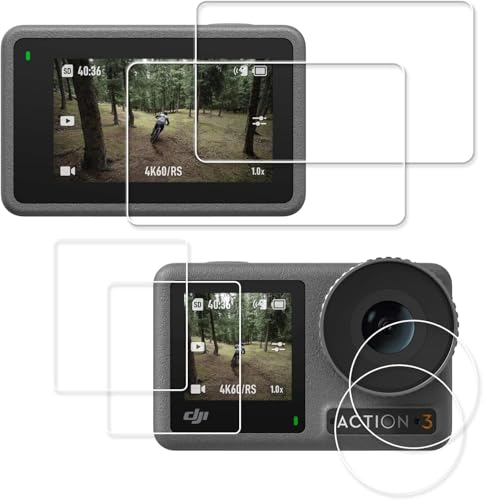 �y2���Z�b�g�zKPNS ���{�f�ސ� �����K���X DJI OSMO Action 3 �p �K���X�t�B���� �����K���X �J�o�[ �ی�t�B����