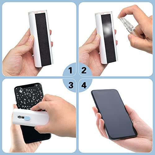 Keyboard Cleaner Brush 7 in 1 Laptop Cleaning Kit Upgrade Multifunctional Computer Cleaning kit with KeyCaps Puller for Airpods 2/Pro Earphones Camera Lens Gaming Mechanical Keyboard Cell Phone(Blue)