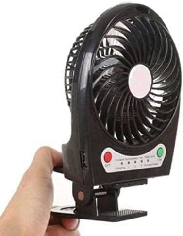 Global Craft® 3 Gear Speed Cooling Fan Mini USB LED Fan Li-ion Rechargeable Multifunctional Fan (Multicolored) - GC0260
