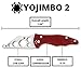 Spyderco Yojimbo 2 Trainer Folding Knife - Red G-10 Handle with Blunted CTS BD1 Steel Blade and Compression Lock - C85TR2