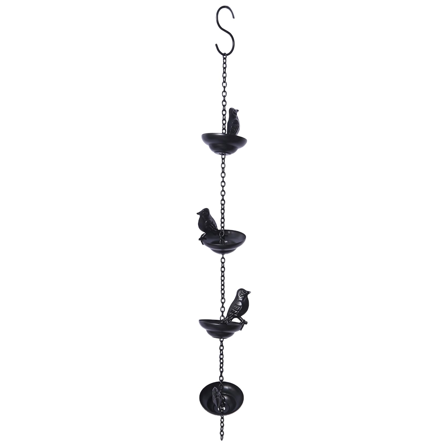Tuidzljd Mobile Birds on Cups Rain Chain for Outside, Rain Chains for Gutters Downspouts Rain Chain for Home,9x7x60cm